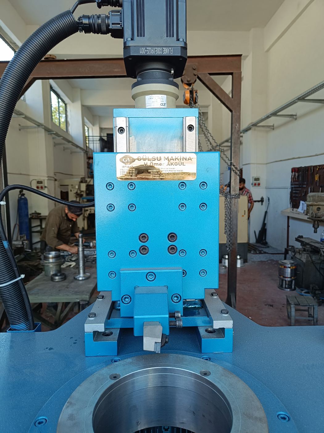 Servo motorlu sıvama kafası yakın çekim
